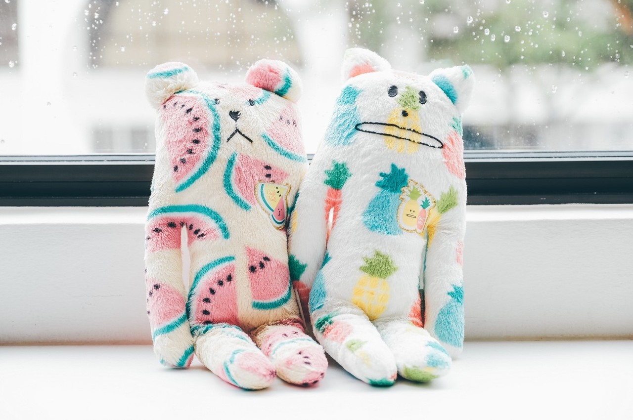 cute soft toys at a birthday party