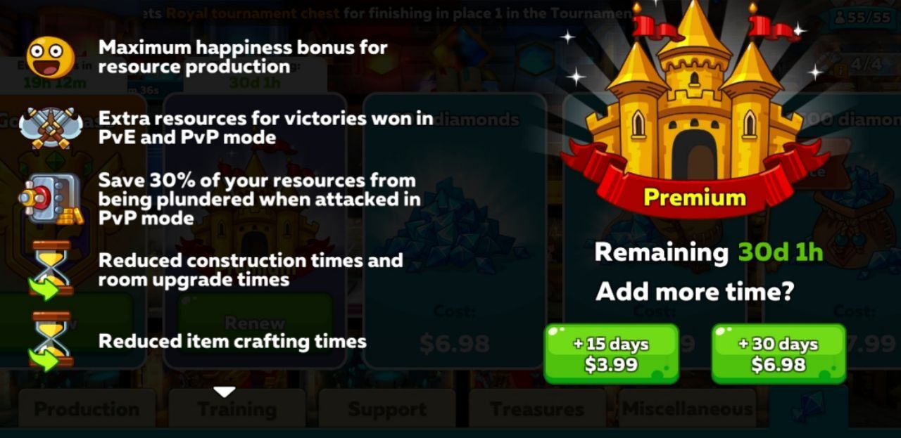 Hustle Castle Premium Subscription