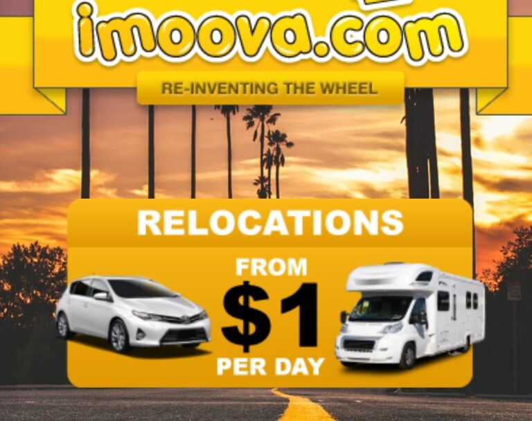 Vehicle Relocation Deal Imoova Travel itinerary