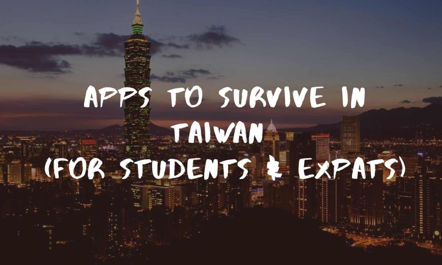Apps to survive Taiwan Cover Image