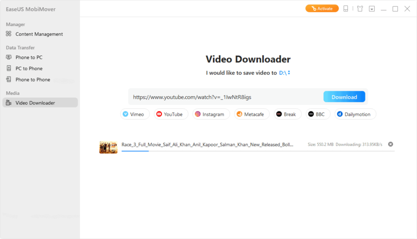easeus mobimover free video downloader