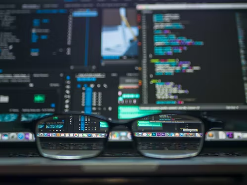 Glasses with coding windows